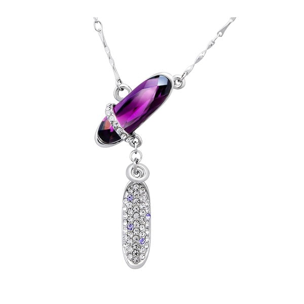 Náhrdelník s fialovými krištáľmi Swarovski Elements Crystals Rhinestone