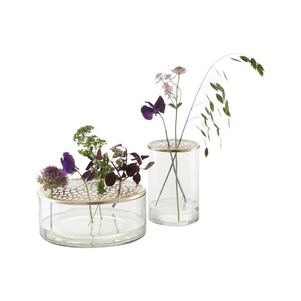 Sklenená váza A Simple Mess Kassandra Brass, ø 20,5 cm-image-4