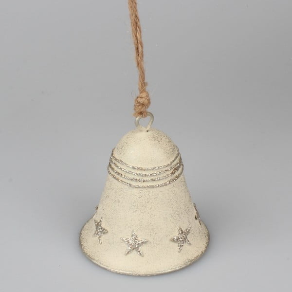 Kovová závesná dekorácia v tvare zvončeka Dakls Snowing