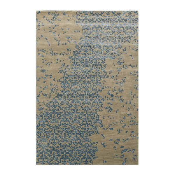 Ručne tuftovaný modrý koberec New Jersey, 122 x 183 cm