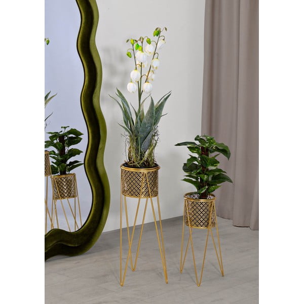 Kovové stojany na kvety 2 ks ø 20 cm (výška  46 cm) Nat – Mauro Ferretti-image-1