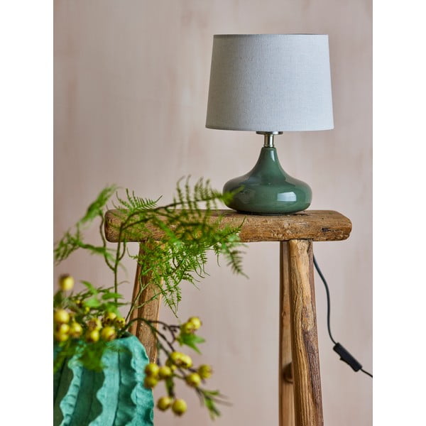 Tmavozelená stolová lampa s textilným tienidlom (výška 28 cm) Loa – Bloomingville-image-1