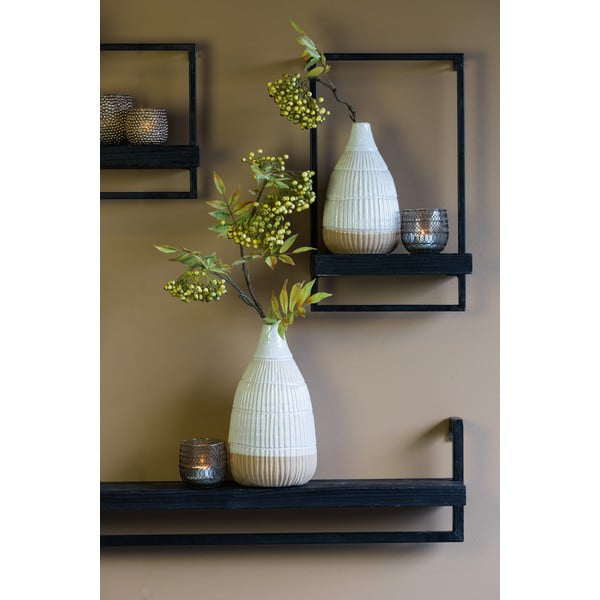 Matne čierna polica z jedľového dreva Maddison - Light & Living-image-1