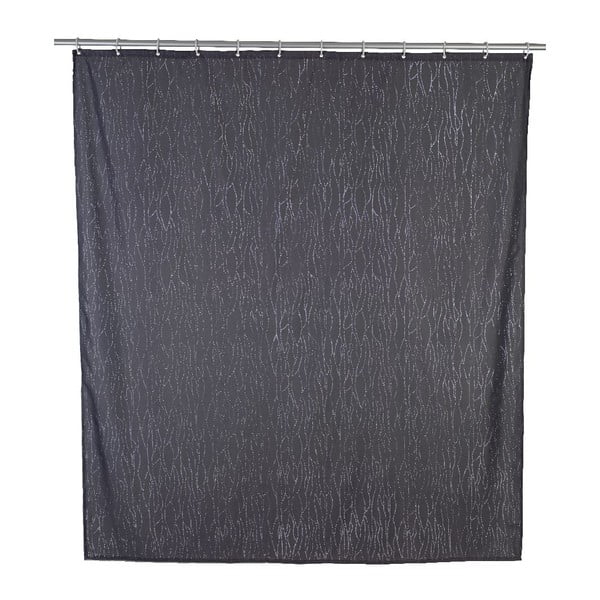 Sivý sprchový záves Wenko Deluxe, 180 × 200 cm