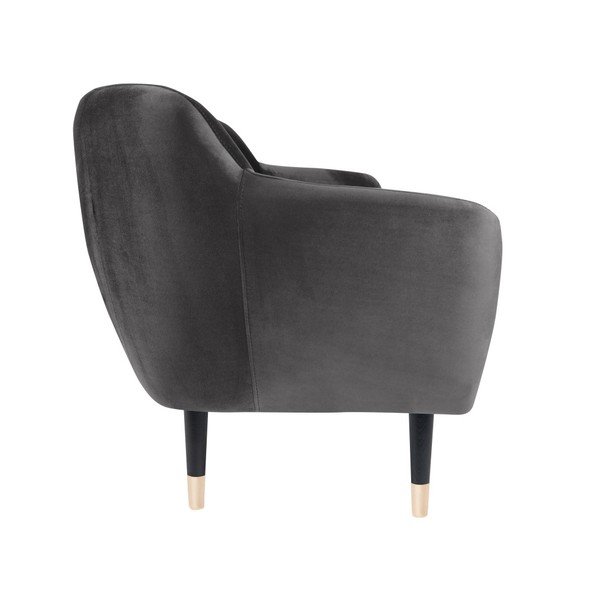 Sivá pohovka s čiernymi nohami Mazzini Sofas Amelie, 158 cm-image-3