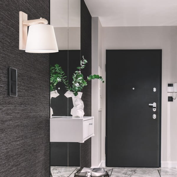 Svetlohnedé nástenné svietidlo ø 20 cm Aida – LAMKUR-image-2