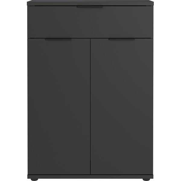 Antracitová skrinka na topánky so zásuvkami Stanton – Germania-image-2