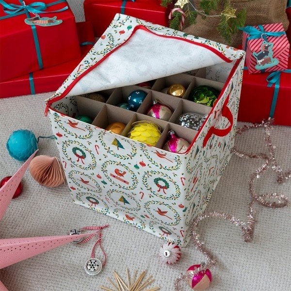 Úložný box na oblečenie z recyklovaného plastu 32x32x35 cm Classic Christmas – Rex London-image-1
