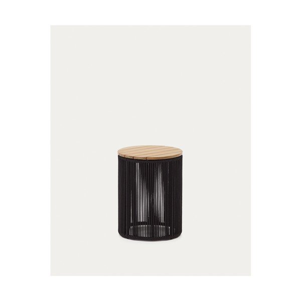 Okrúhly záhradný odkladací stolík s doskou z akácie ø 40 cm Dandara – Kave Home-image-3