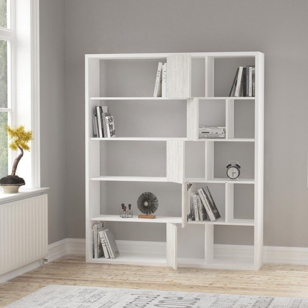 Biela knižnica Roscoetoo White-image-2