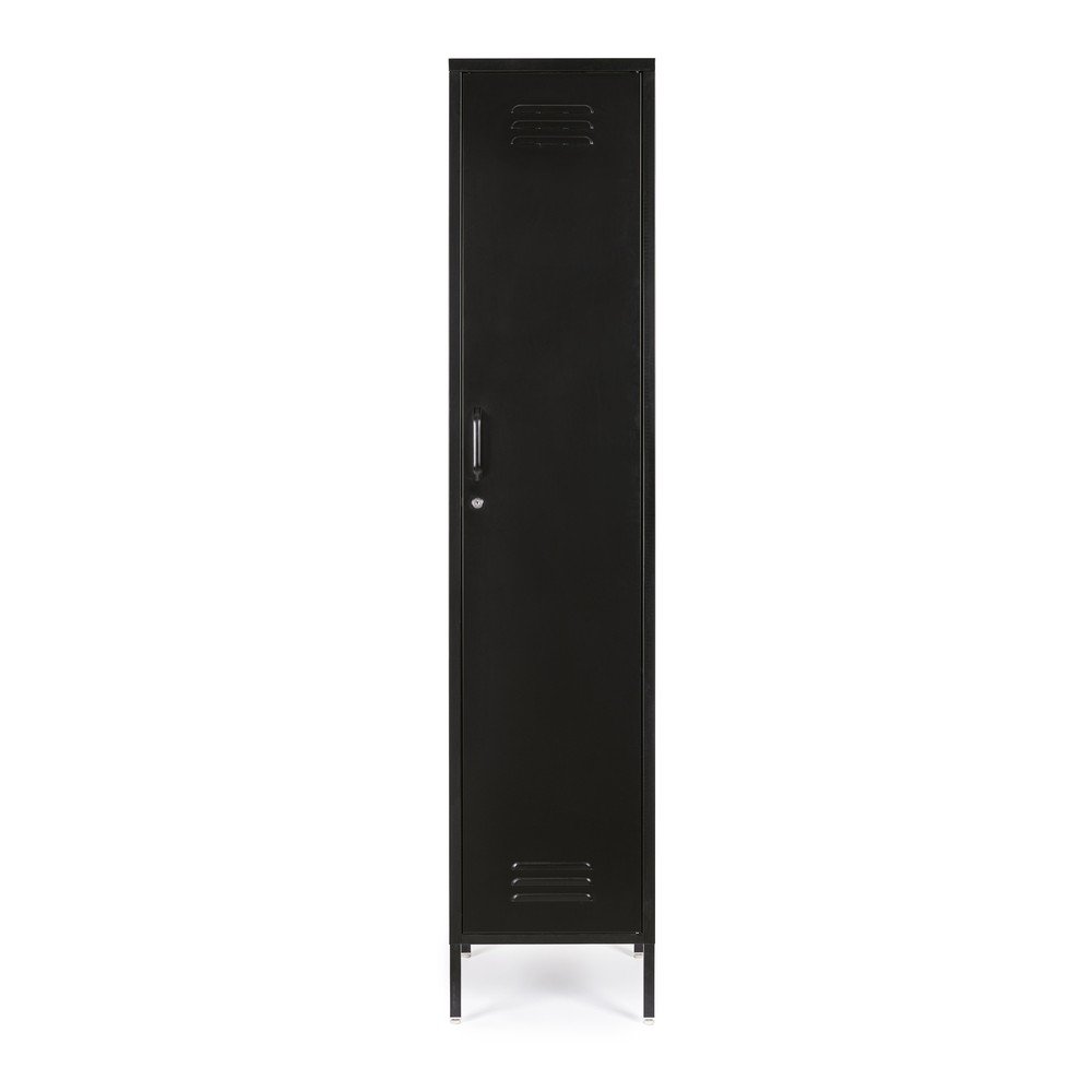 E-shop Čierna kovová uzamykateľná skrinka 38x185x46 cm Cambridge – Yes Everyday