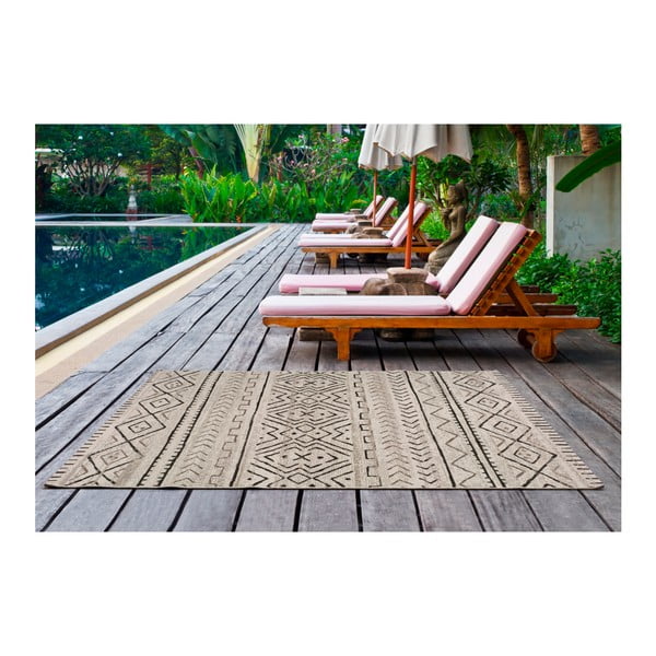 Sivobéžový vonkajší koberec Universal Libra Grey Garro, 140 x 200 cm-image-2