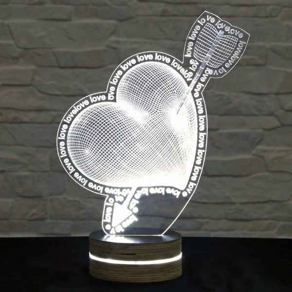 3D stolová lampa In Love
