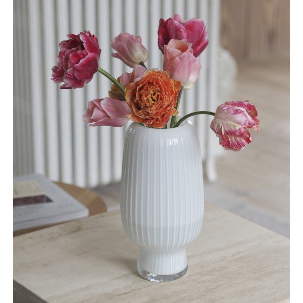 Biela sklenená váza (výška 31,5 cm) Cuneo – Villa Collection-image-1