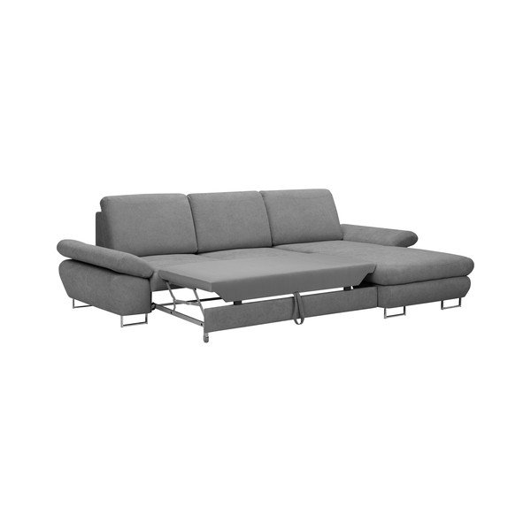 Svetlosivá rozkladacia rohová pohovka Windsor & Co Sofas Pi, pravý roh-image-2