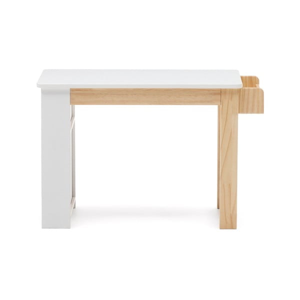 Detský písací stôl s bielou doskou 40x77 cm Serwa – Kave Home-image-3