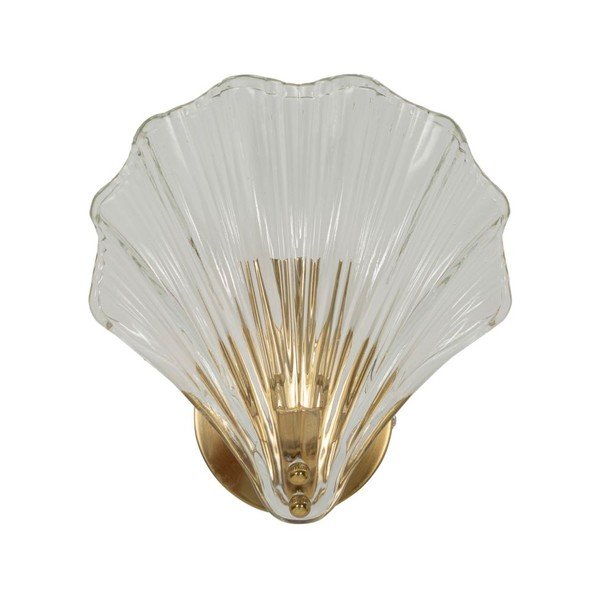 Sklenené nástenné svietidlo v zlatej farbe Da Muro Shell – Mauro Ferretti