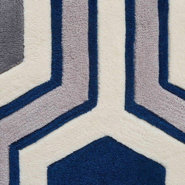 Modrý koberec Think Rugs Hong Kong Hexagon, 120 x 170 cm-image-1