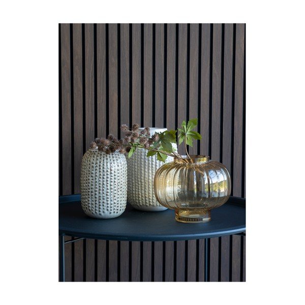 Svetložltá sklenená ručne vyrobená váza – House Nordic-image-3