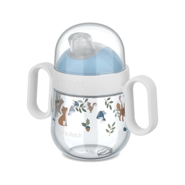 Svetlomodrý plastový detský hrnček 200 ml Forest Friends – Mepal