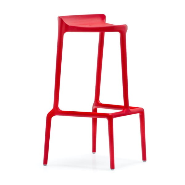 Červená barová stolička Pedrali Happy