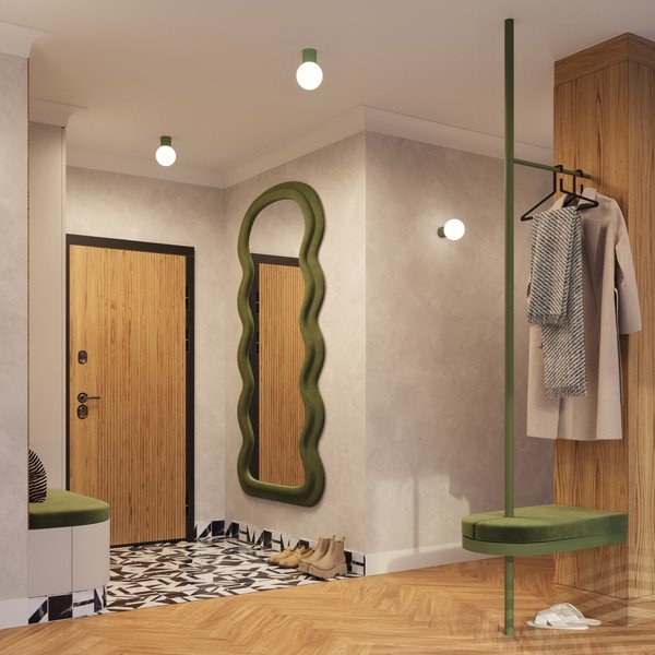 Zelené nástenné svietidlo ø 12 cm Orbital – Sollux-image-3