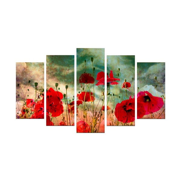 Viacdielny obraz Poppy Seed, 110 × 60 cm
