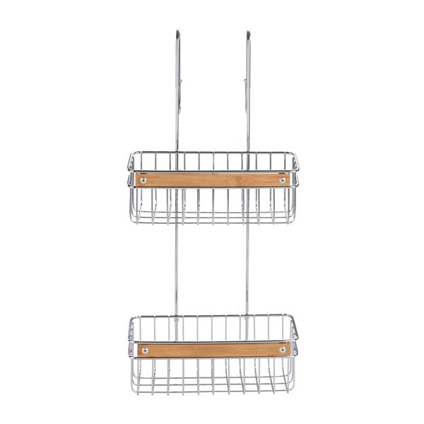 Dvojposchodová antikoro závesná polička do sprchy Wenko Zerbo-image-1