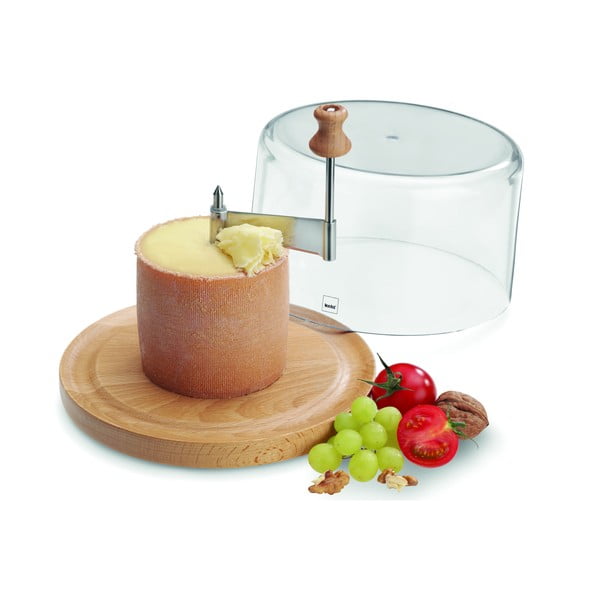 Drevený podnos na syr s poklopom a krájačom Kela Planum-image-1