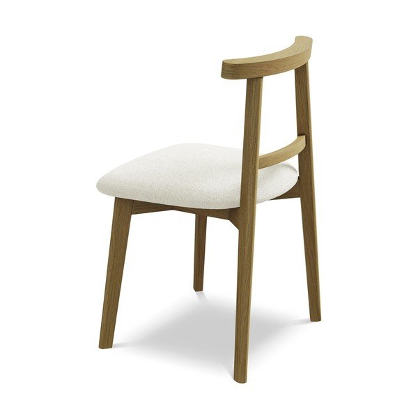 Krémová jedálenská stolička z masívneho dreva Ohelo – Makamii-image-3