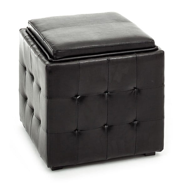Čierny puf s úložným priestorom Tomasucci Case