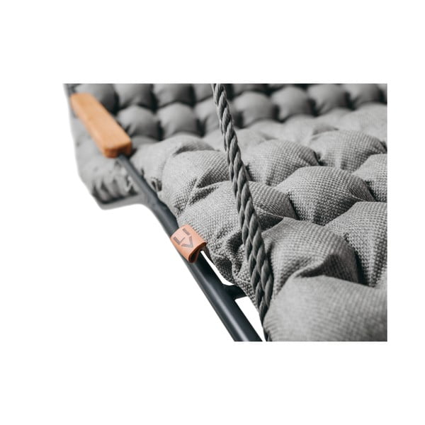 Tmavosivá závesná dvojmiestna relaxačná masážna hojdačka do exteriéru Linda Vrňáková Vikos-image-3