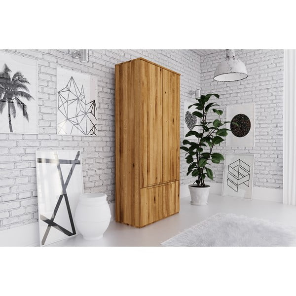 Šatníková skriňa z dubového dreva 90x206 cm Vento 2 - The Beds-image-1