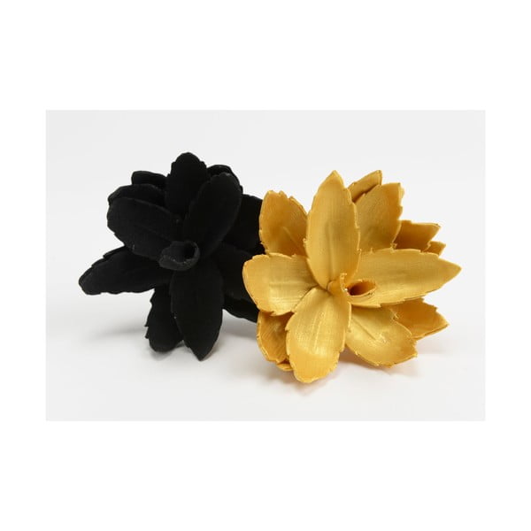 Sada 2 umelých kvetín Mini Black/Gold