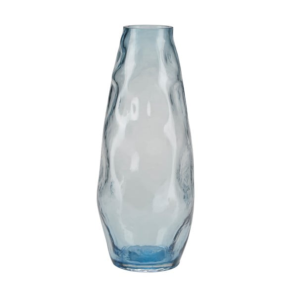 Svetlomodrá sklenená váza Bahne & CO, výška 28 cm