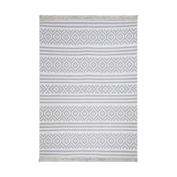 Sivo-biely bavlnený koberec Oyo home Duo, 160 x 230 cm