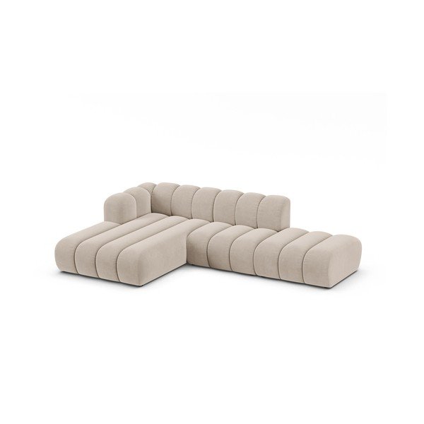 Béžová rohová pohovka (ľavý roh) Lupine – Micadoni Home-image-1