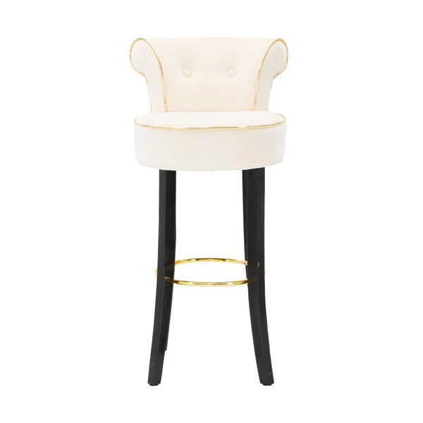 Krémová zamatová barová stolička 96 cm Luxy – Mauro Ferretti-image-1