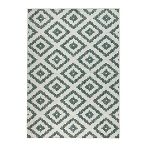 Zeleno-krémový vonkajší koberec NORTHRUGS Malta, 160 x 230 cm