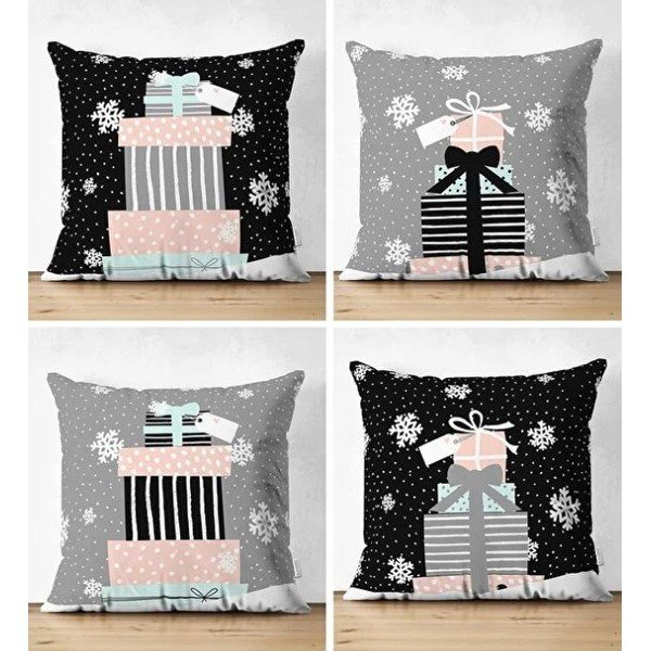 Obliečky na vankúše v súprave 4 ks s vianočným motívom 43x43 cm Merry Christmas – Mila Home-image-1