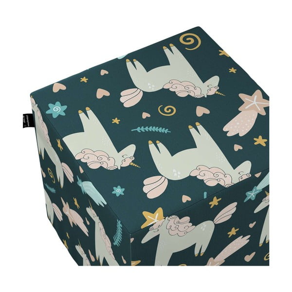 Modrý detský puf Magic - Yellow Tipi-image-1