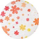 Oranžový/slonovinový prateľný detský koberec ø120 cm Fall Flowers – Vitaus