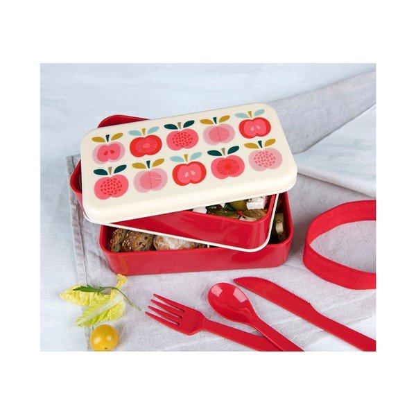 Desiatový box 2 ks/s príborom Vintage Apple – Rex London-image-1