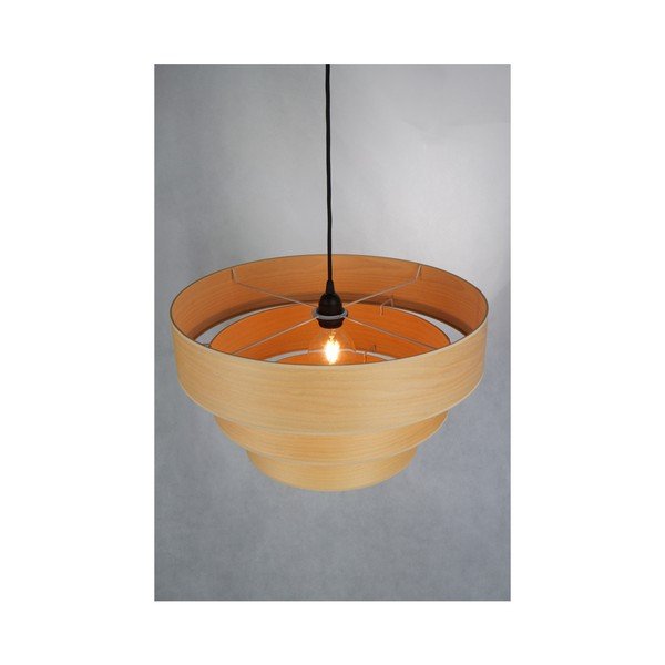Závesné svietidlo z prírodnej dyhy vo farbe bieleného buku Sotto Luce TSURI Tary, Ø 50 cm-image-4