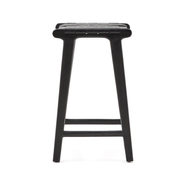 Čierna barová stolička z mahagónového dreva Calixta – Kave Home-image-3