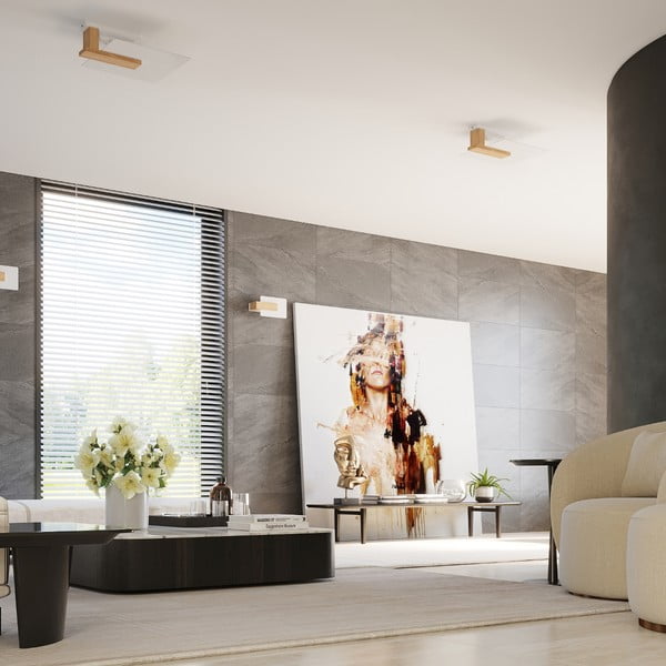 Stropné svietidlo v prírodnej farbe so skleneným tienidlom 40x47.5 cm Parola – Sollux-image-3