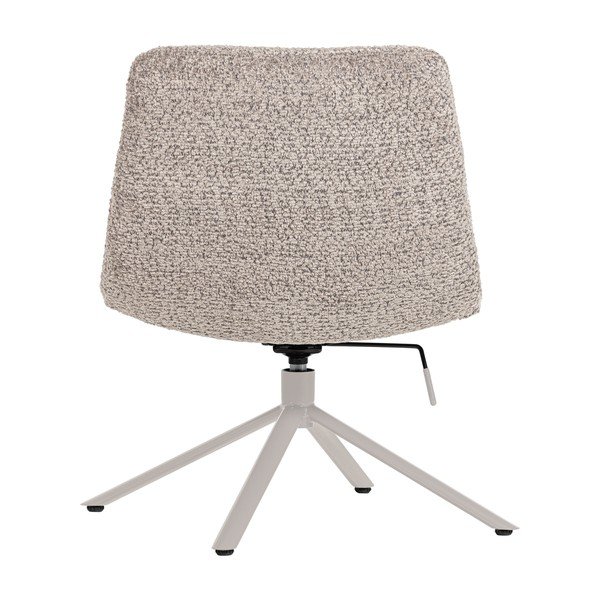 Svetlosivé otočné kreslo z textílie buklé Soren – WOOOD-image-4