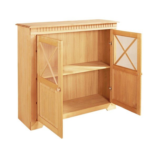 Vitrína z borovicového dreva v prírodnej farbe 95x35 cm Lisa – Støraa-image-3