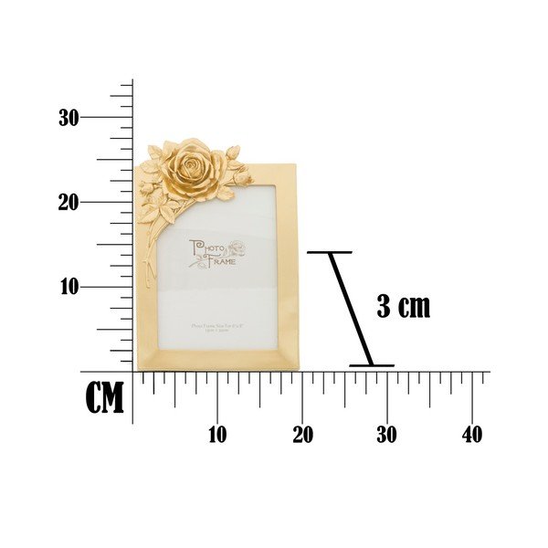 Žltý fotorámik v živicovom ráme Mauro Ferretti Glam Rose, 19,4 × 27,5 cm-image-3