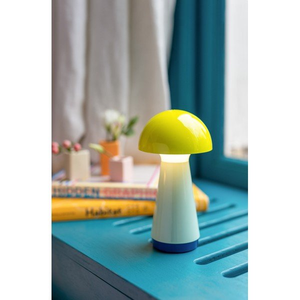 LED stmievateľná stolová lampa v žltej a svetlomodrej farbe (výška 18 cm) Bobbi – Remember-image-1